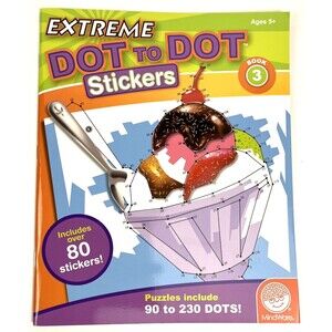 Extreme Dot To Dot Stickers Book 3 - Puzzles Include 90 to 230 Dots - NEW BOOK